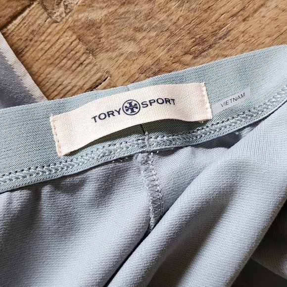 Tory Burch Double Knit Track Pants Dusted Blue L $248 - Picture 4 of 6